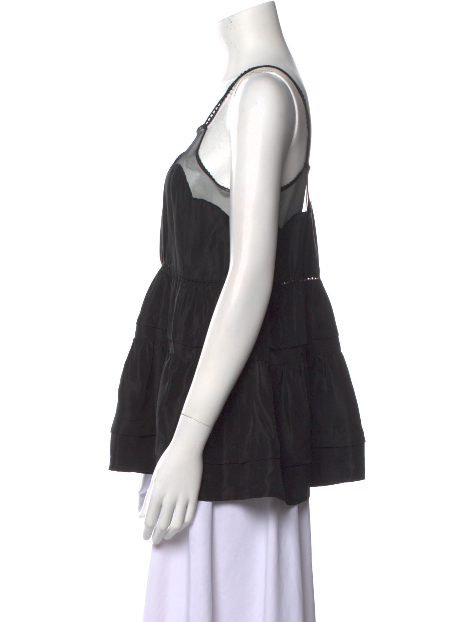 See by Chloé Silk Square Neckline Top